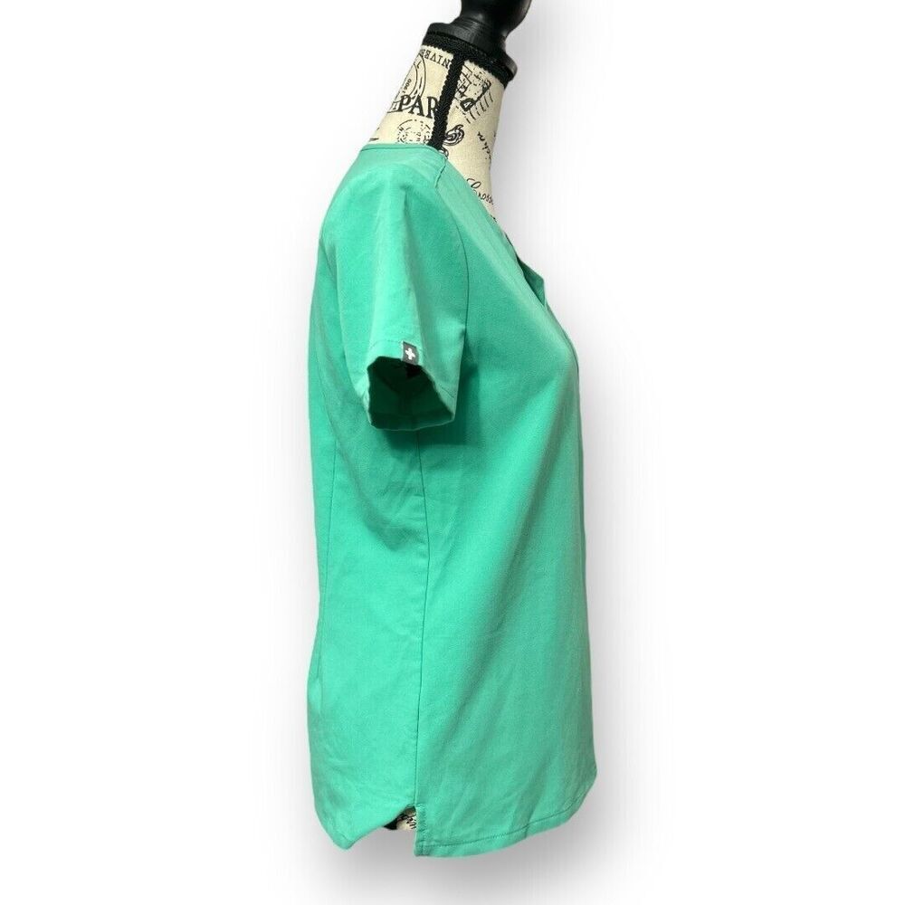 Figs Technical Collection Green Stretch Scrub Top… - image 5